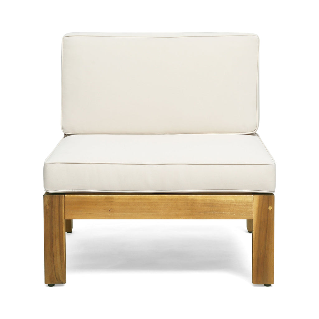 Acacia Wood L-Shaped Outdoor Sofa Set