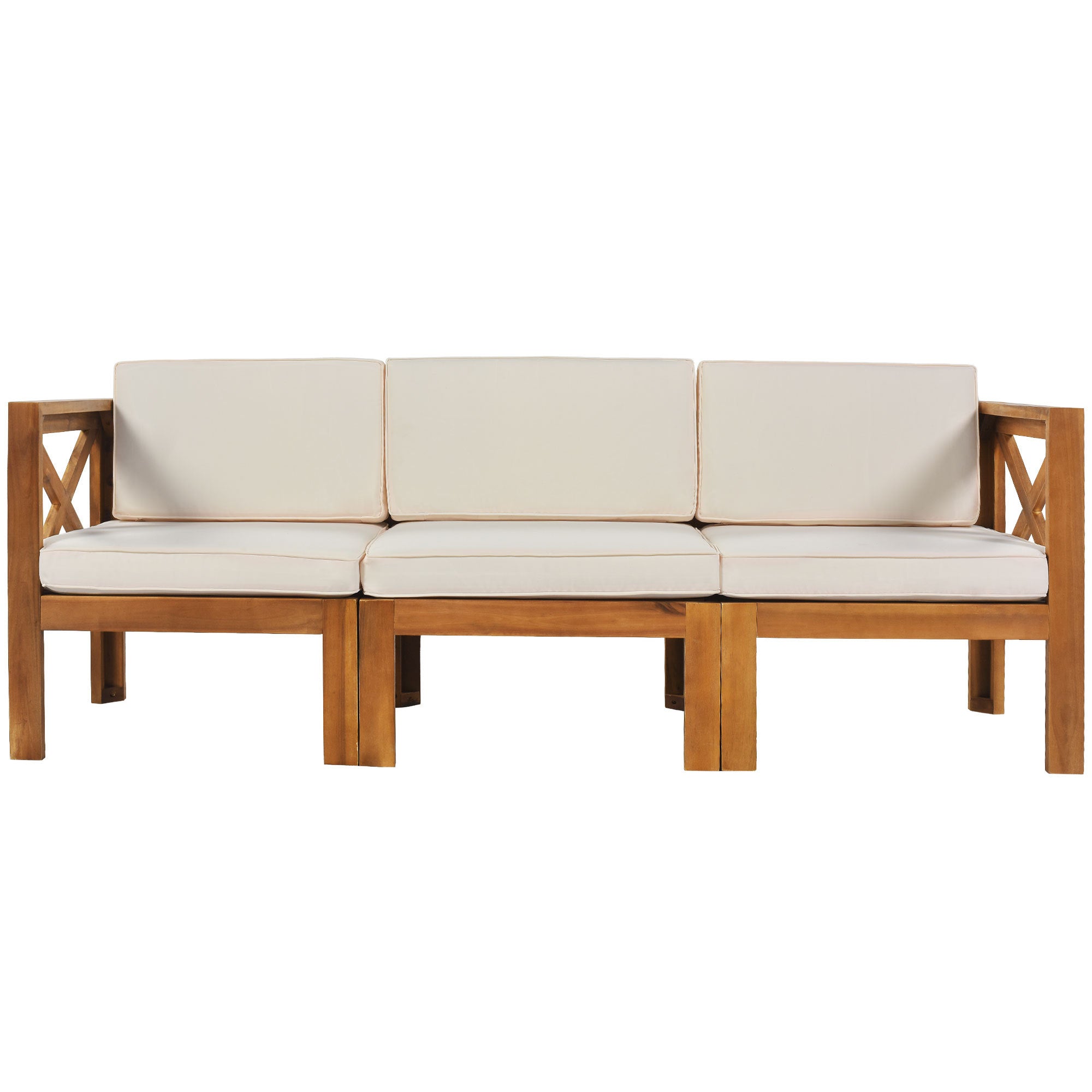 5-Piece Acadia Wood Outdoor Sectional Sofa Set