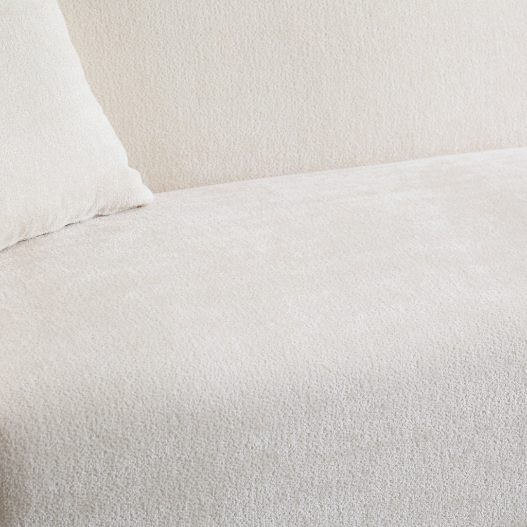 82" Curved Boucle Sofa