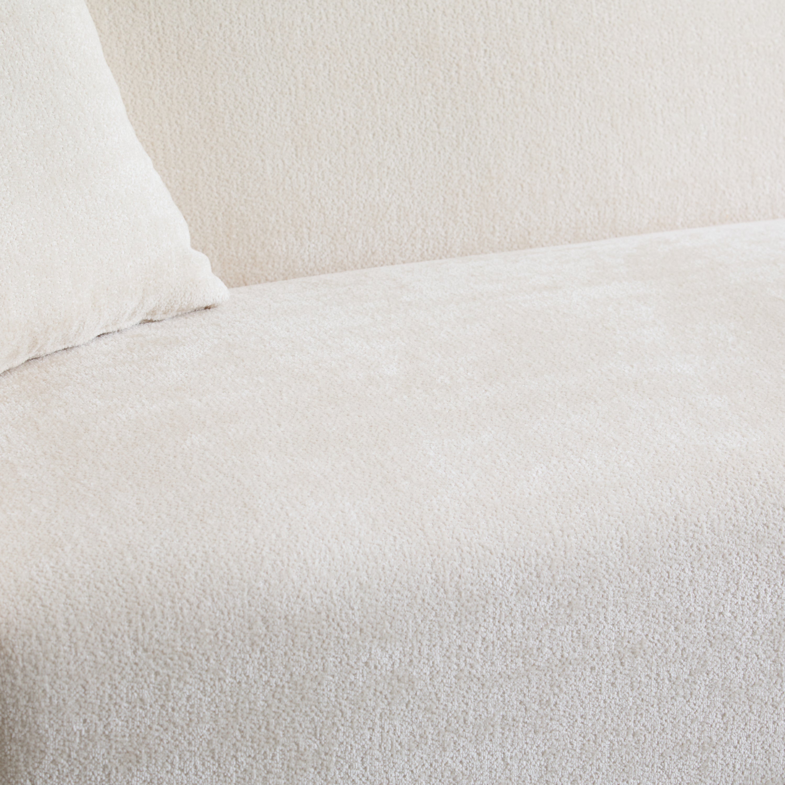 82" Curved Boucle Sofa