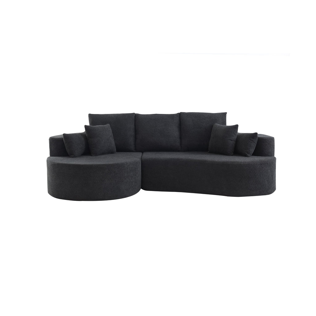 106" Curved Boucle Cloud Sofa