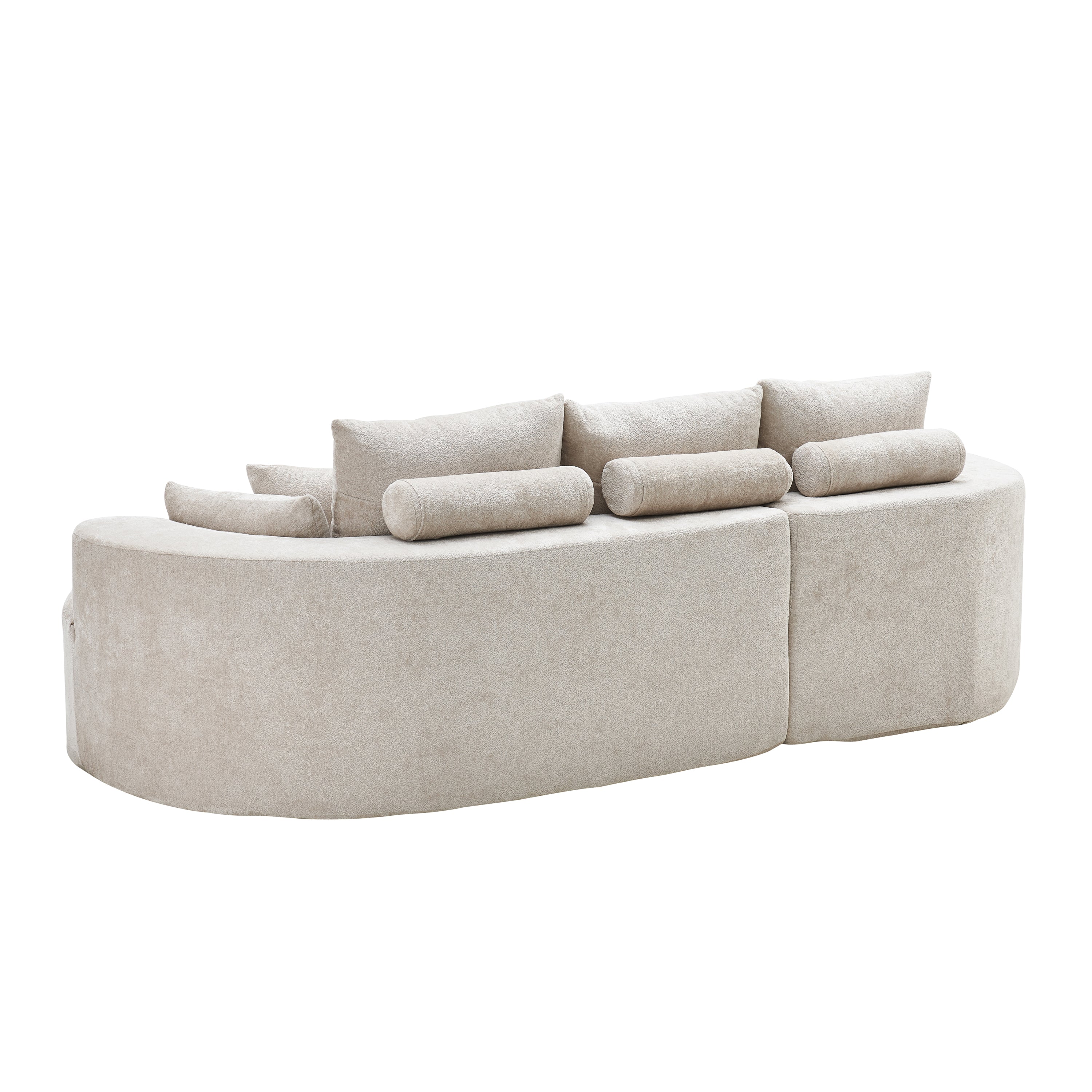 106" Curved Boucle Cloud Sofa