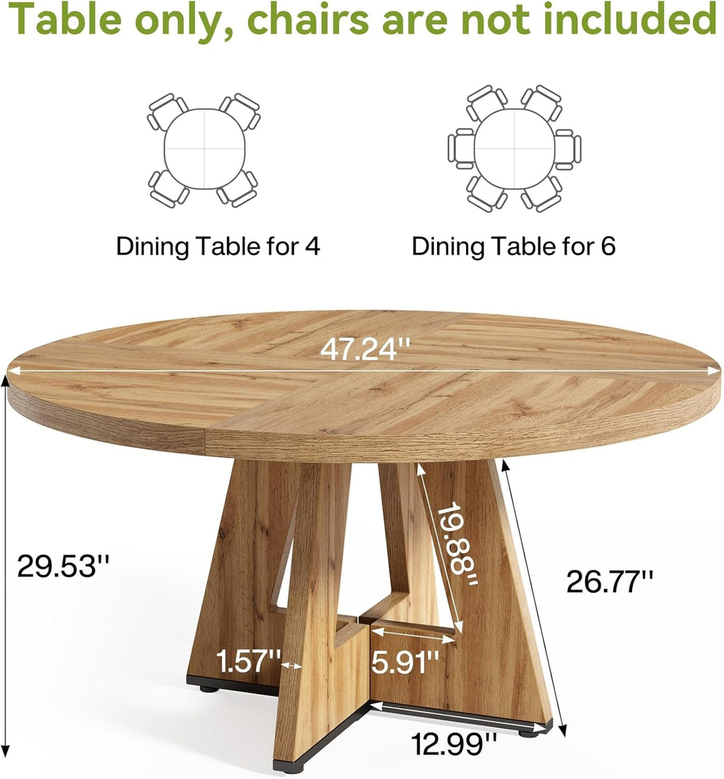 Round Wooden Dining Table