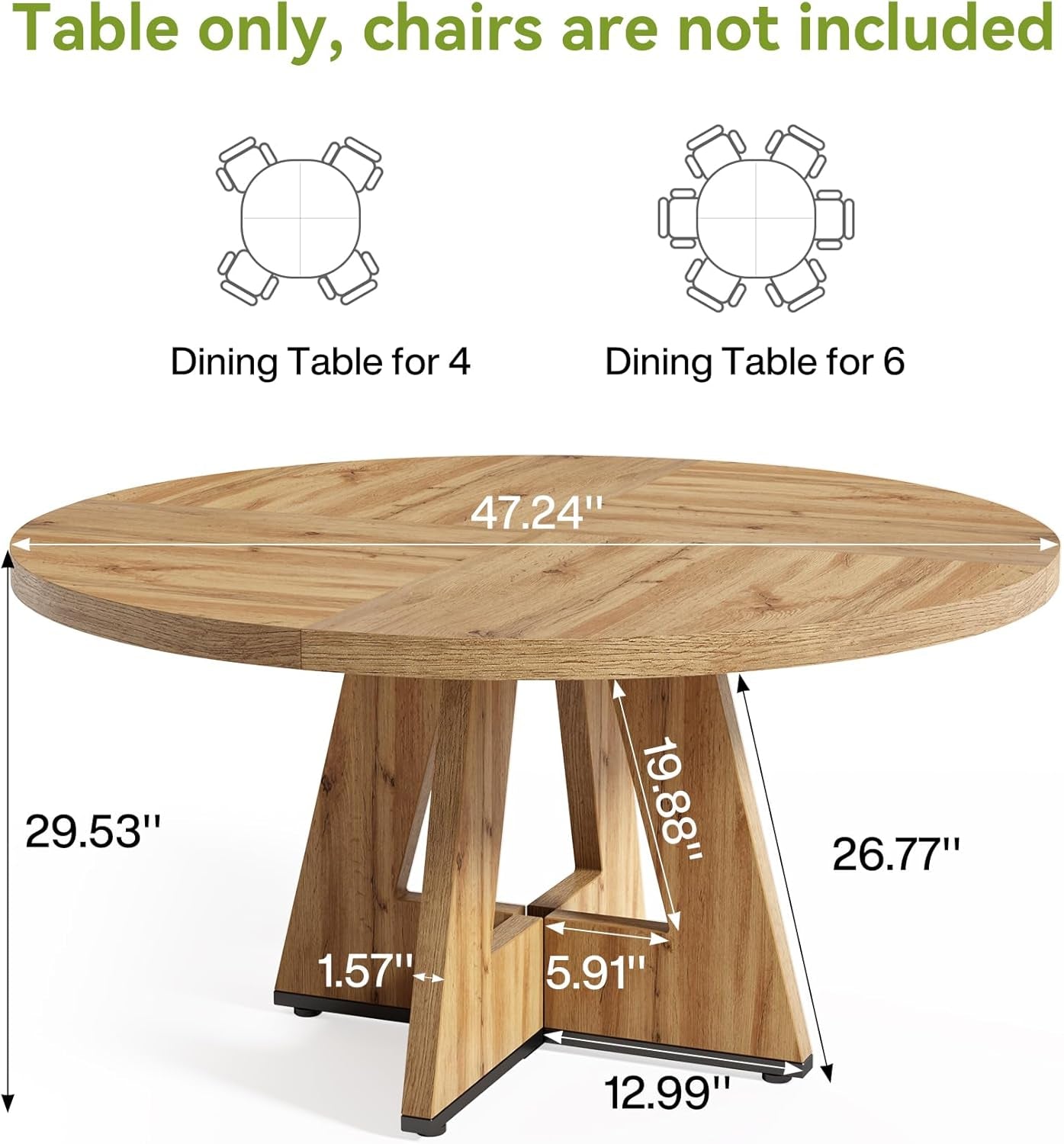 Round Wooden Dining Table