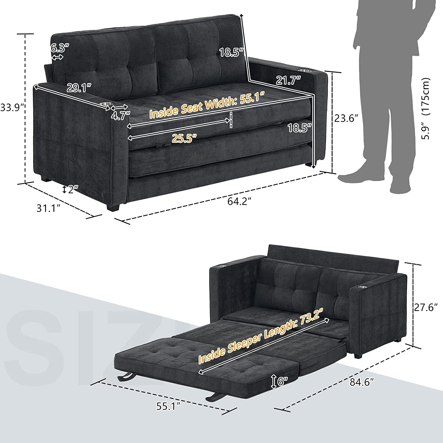 Futon Sofa Bed (Full)