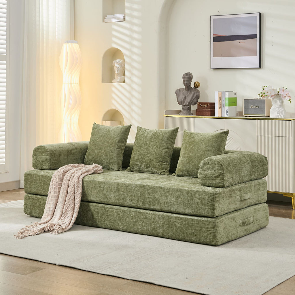 Chenille folding sofa