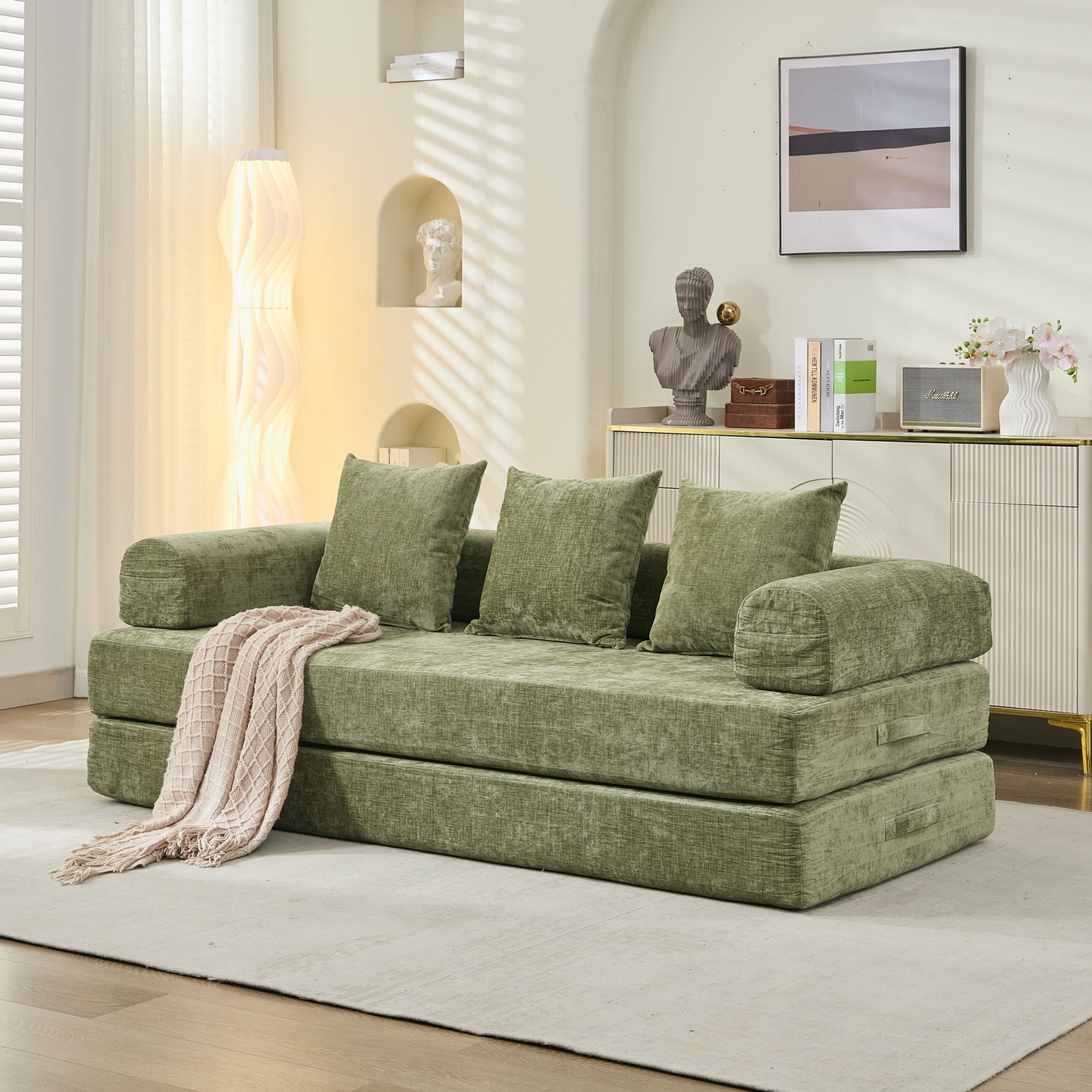 Chenille folding sofa