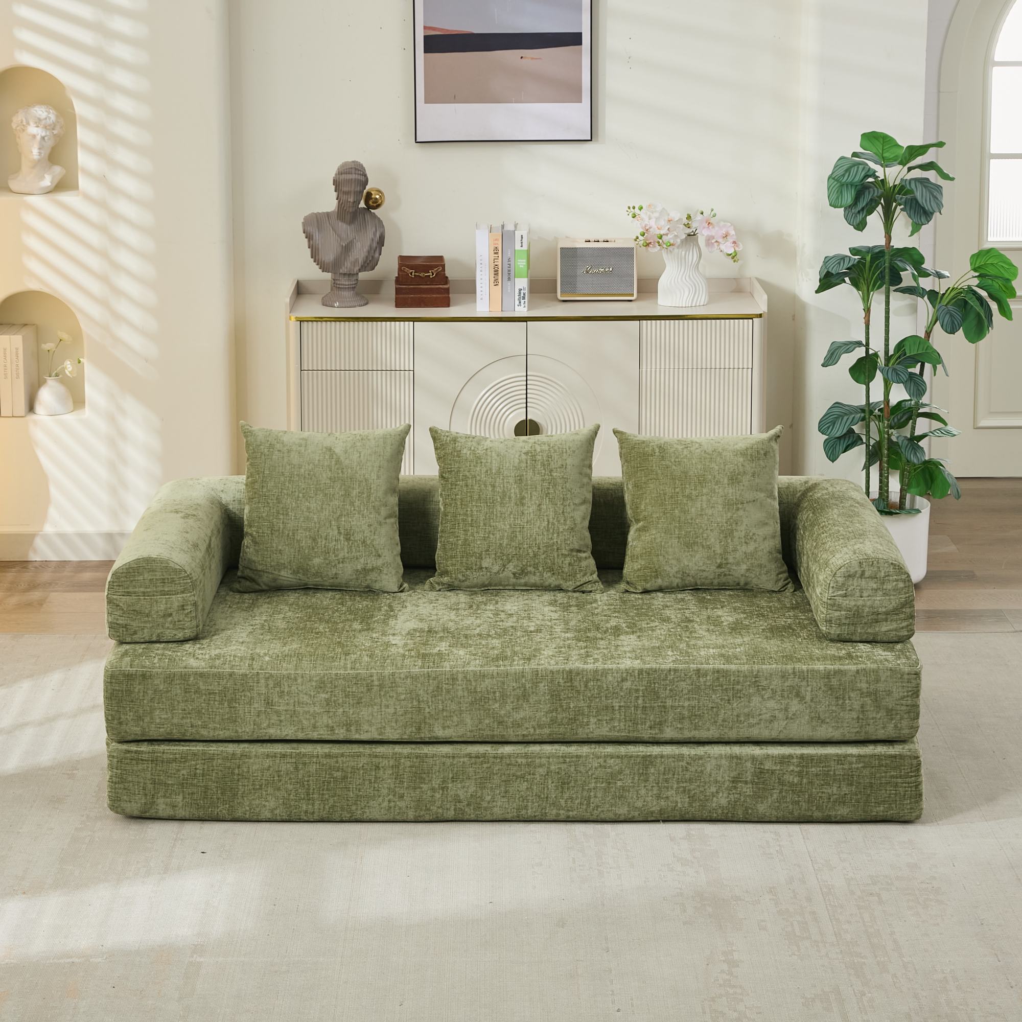 Chenille folding sofa