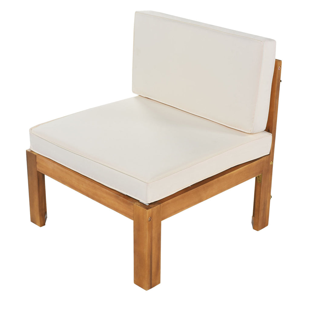 5-Piece Acadia Wood Outdoor Sectional Sofa Set