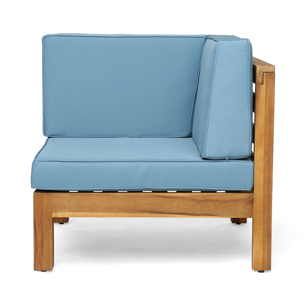 3-Piece Acacia Wood Outdoor Sofa Set