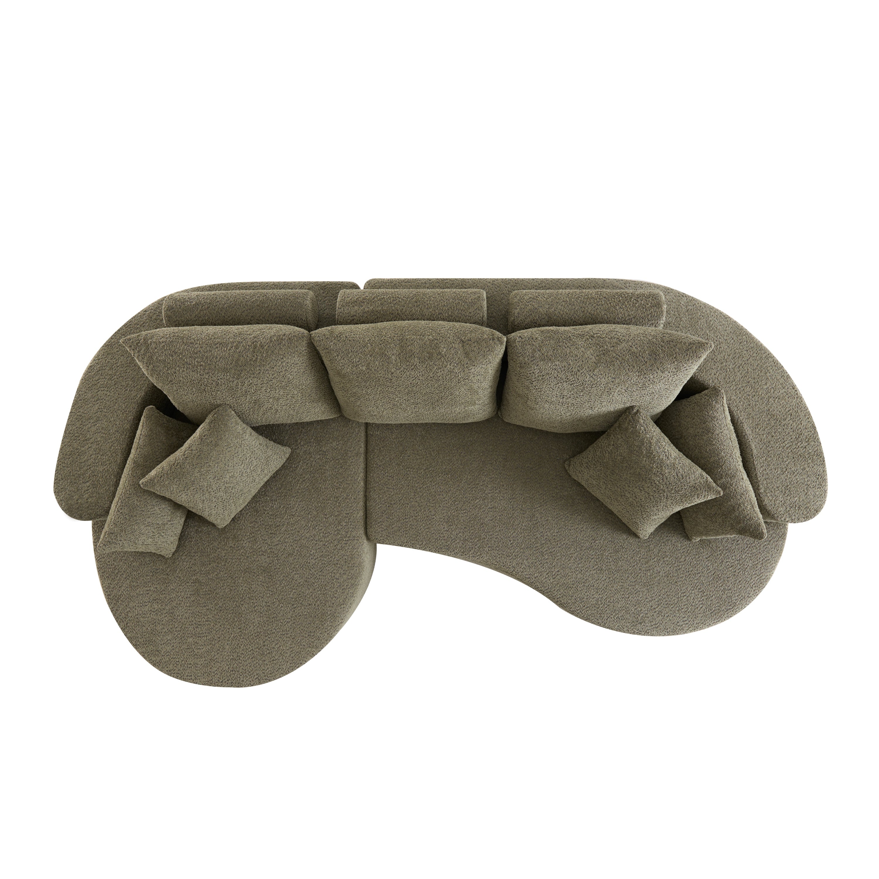 106" Curved Boucle Cloud Sofa