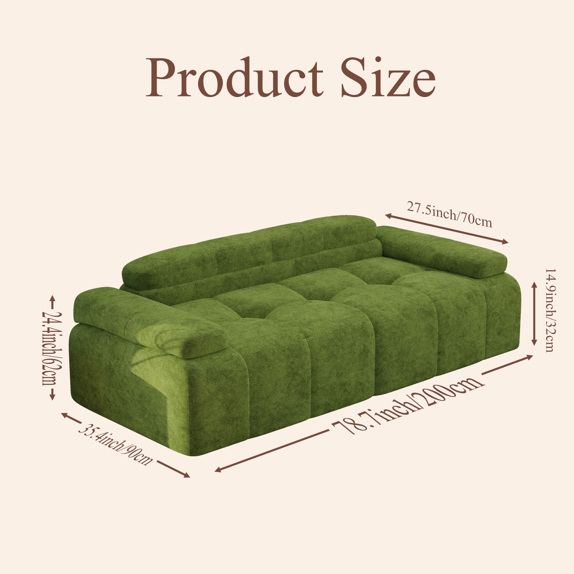 Velvet Modern Sofa Bed