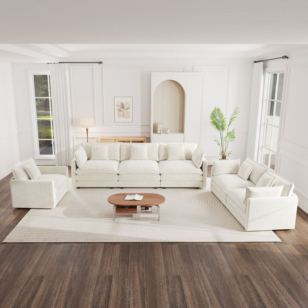 Modern 3 Piece Sofa Set Extra Deep