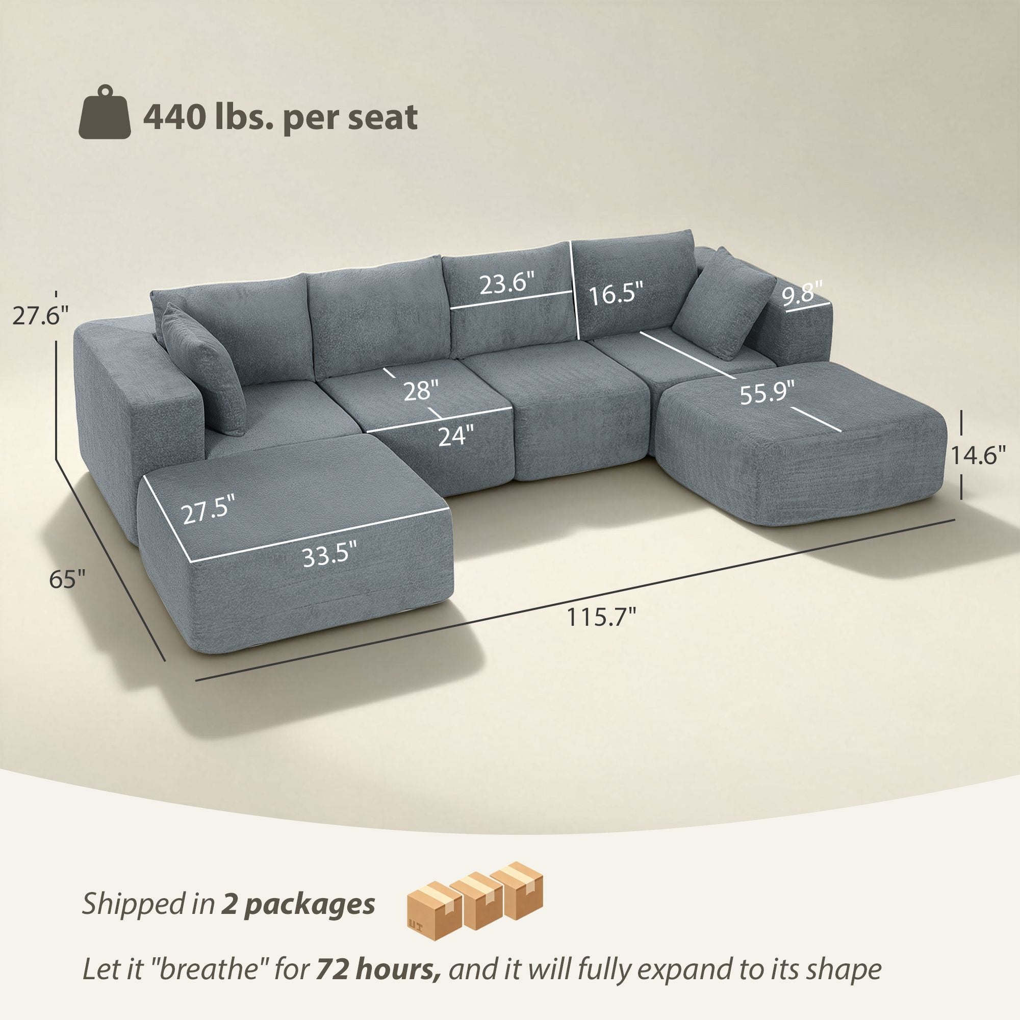Boneless Modular Sectional