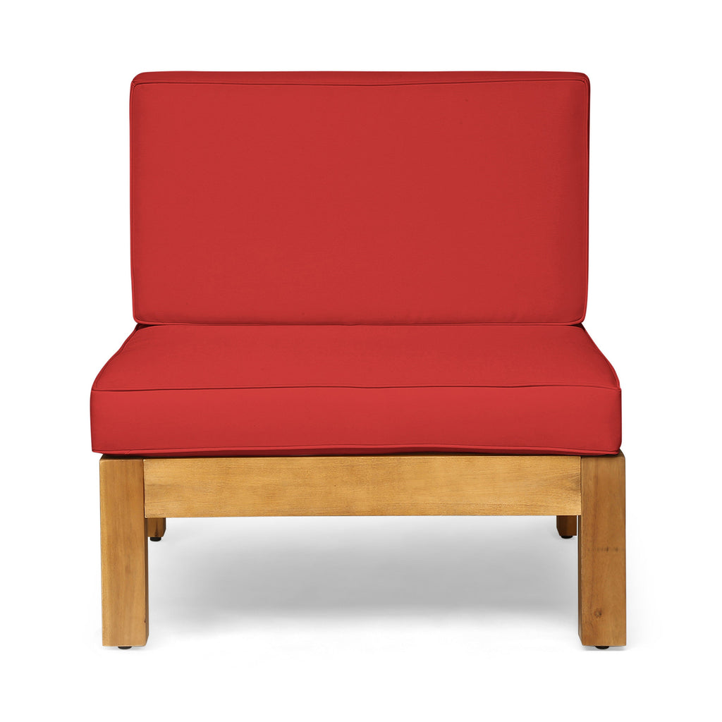 3-Piece Acacia Wood Outdoor Sofa Set