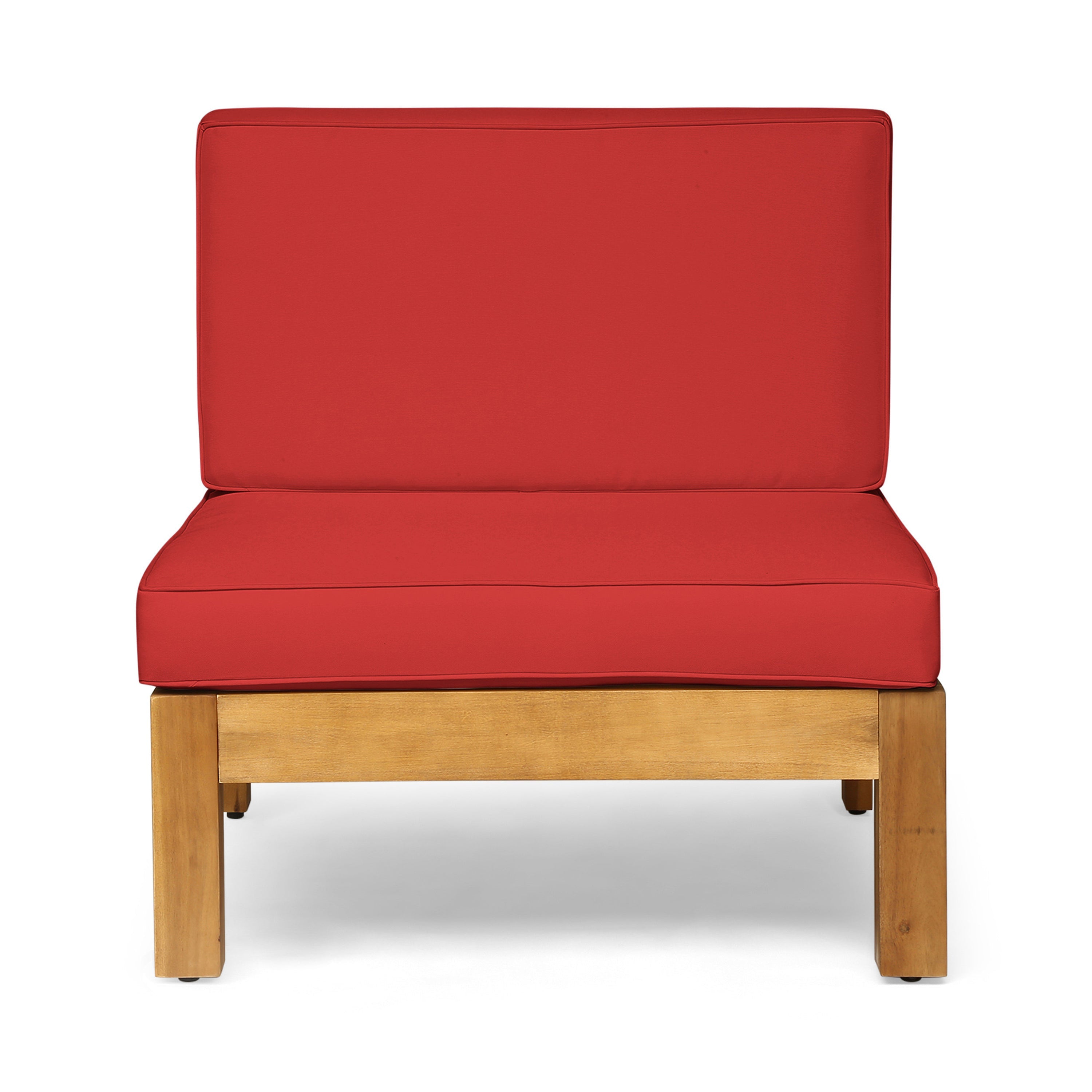 3-Piece Acacia Wood Outdoor Sofa Set