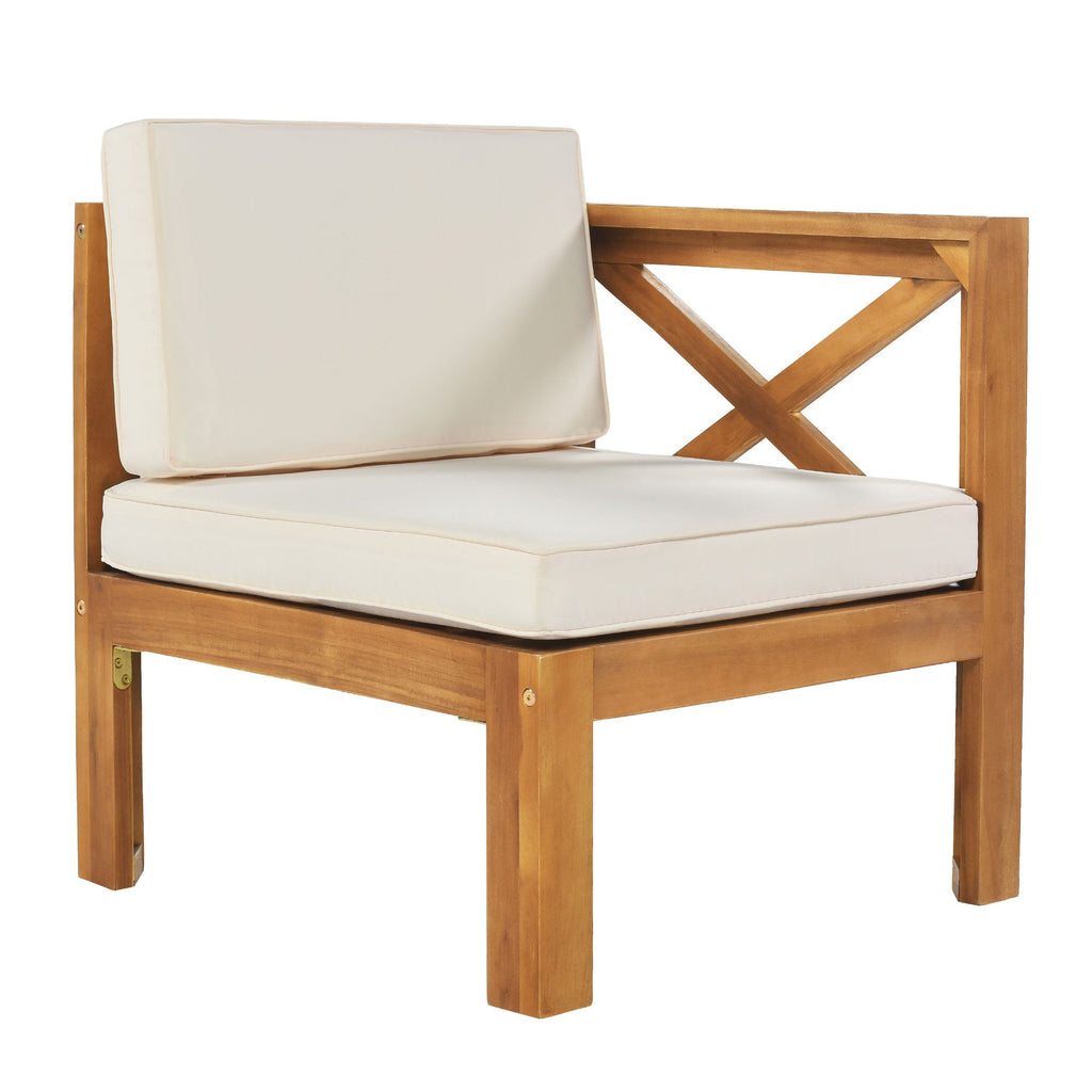 5-Piece Acadia Wood Outdoor Sectional Sofa Set