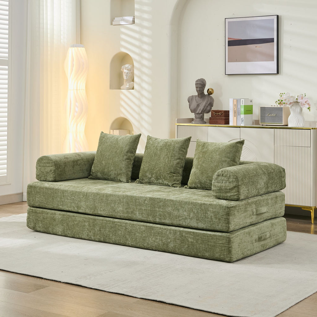 Chenille folding sofa