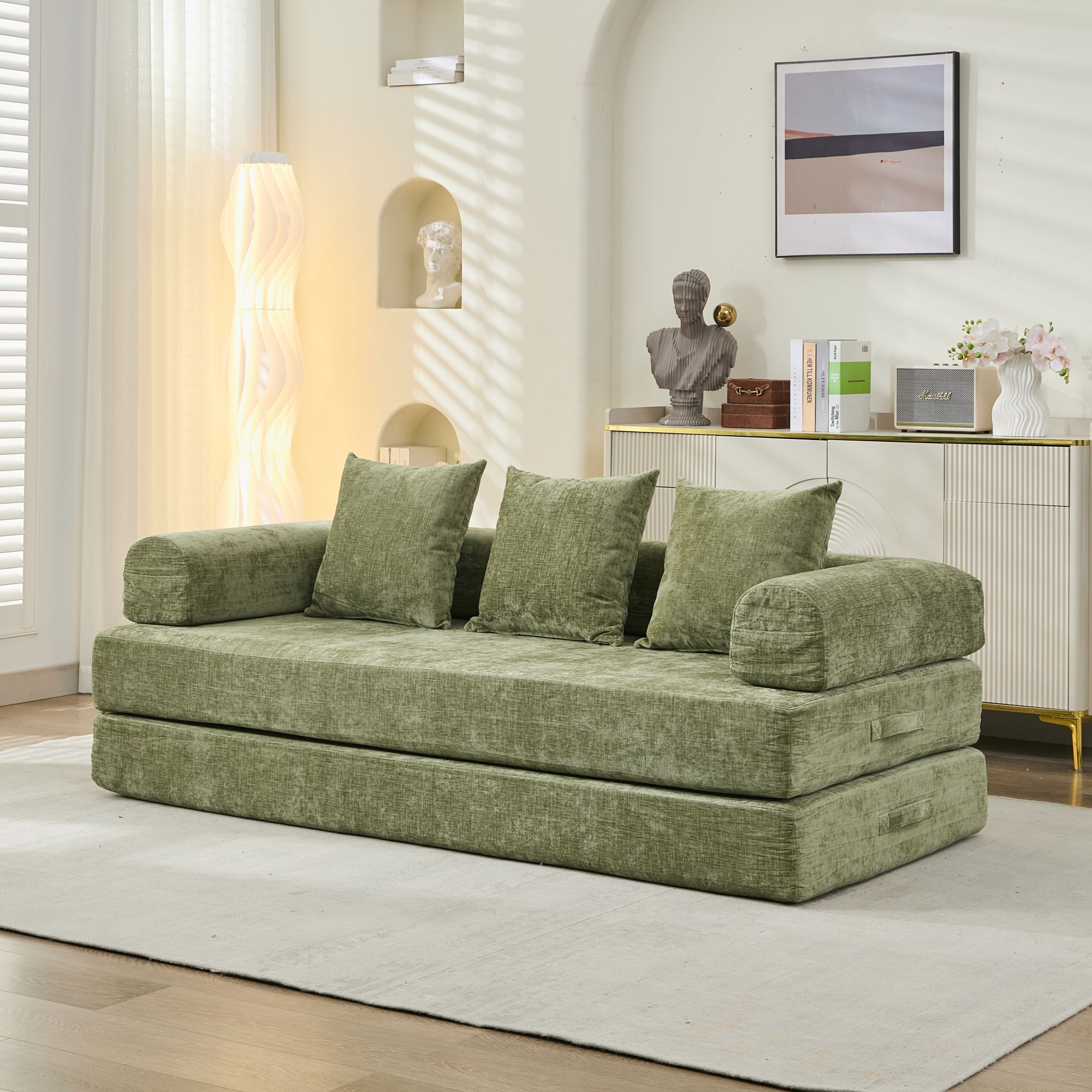Chenille folding sofa