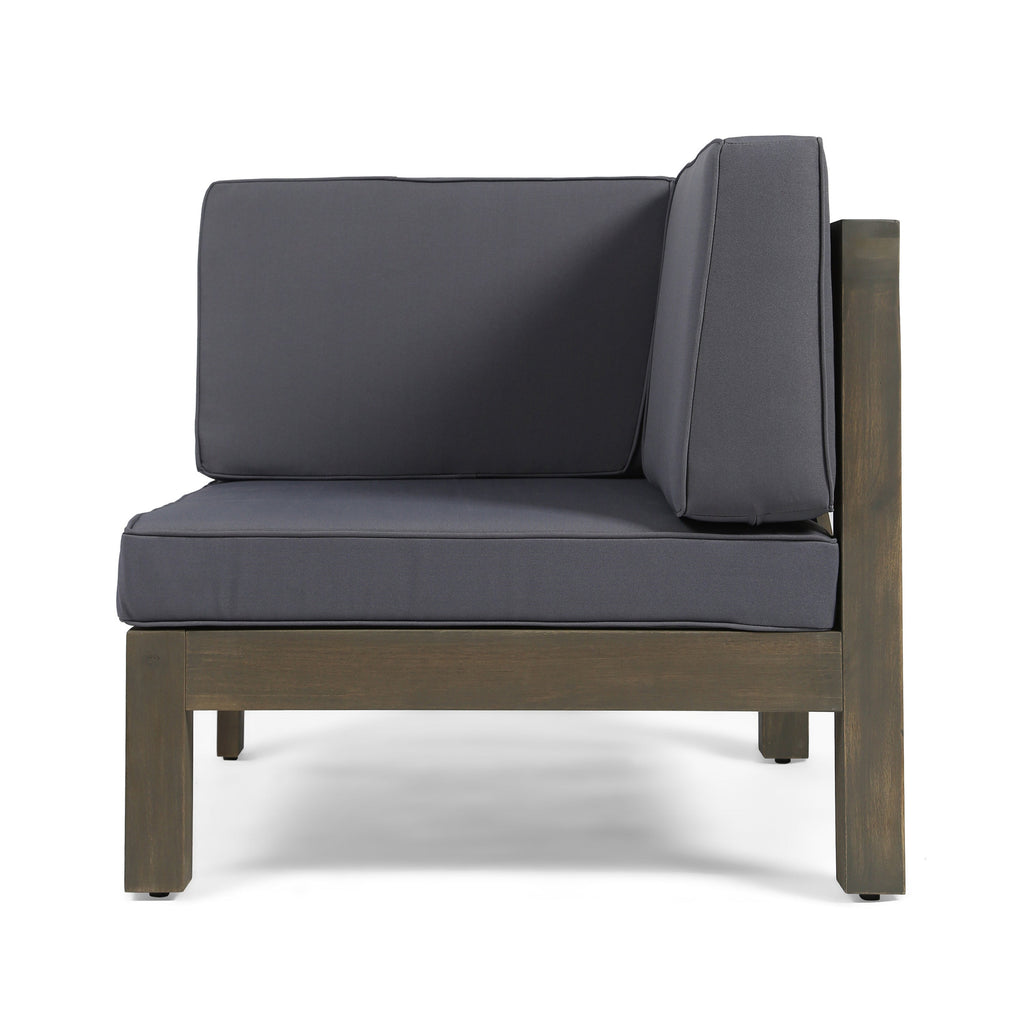 3-Piece Acacia Wood Outdoor Sofa Set