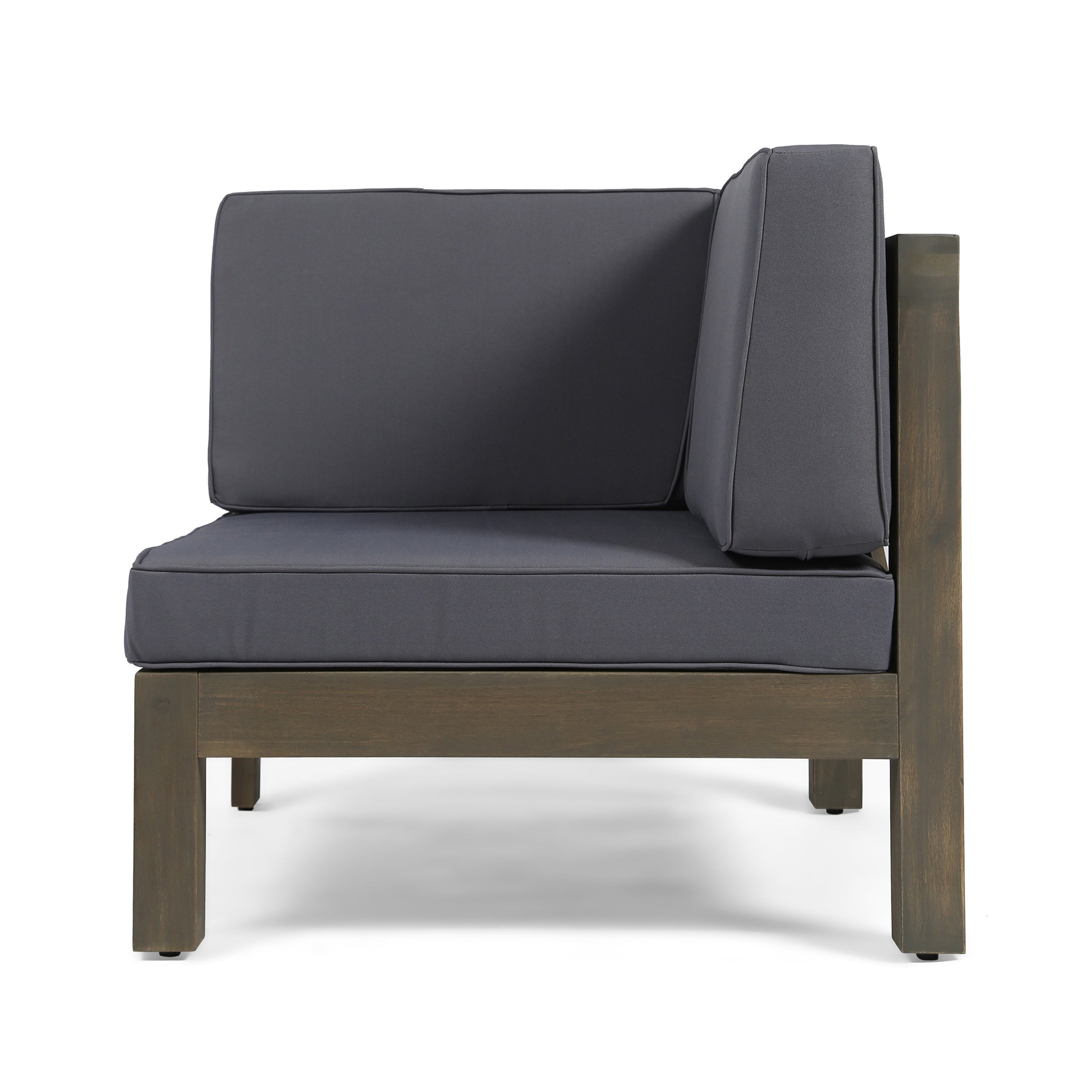 3-Piece Acacia Wood Outdoor Sofa Set