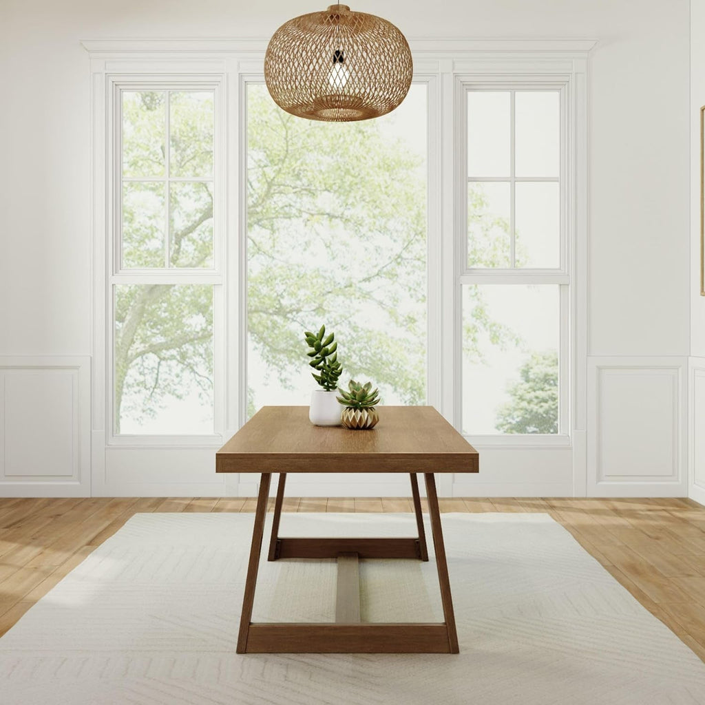 Farmhouse Dining Table Rustic Solid Wood