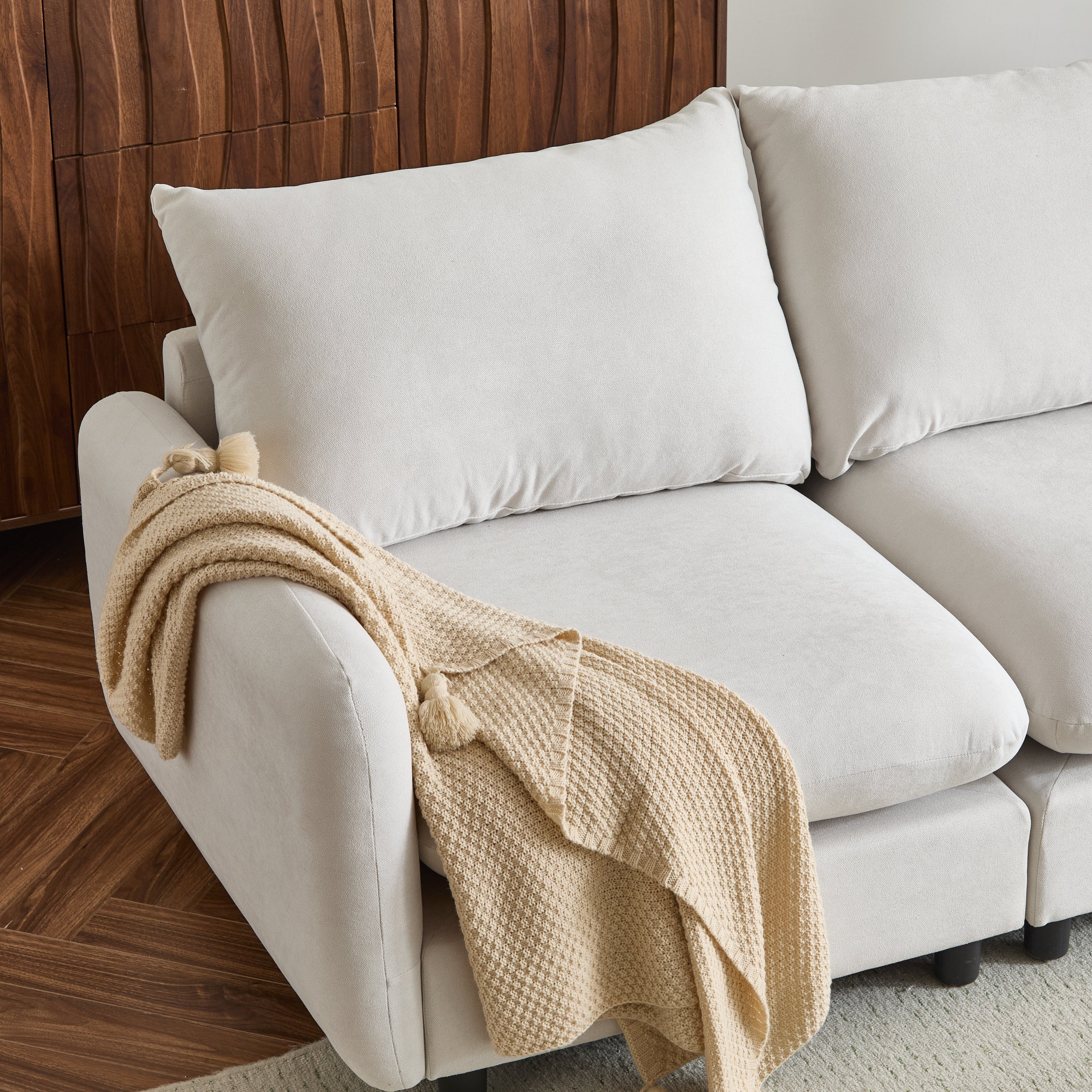 Modular Upholstered Convertible Sofa