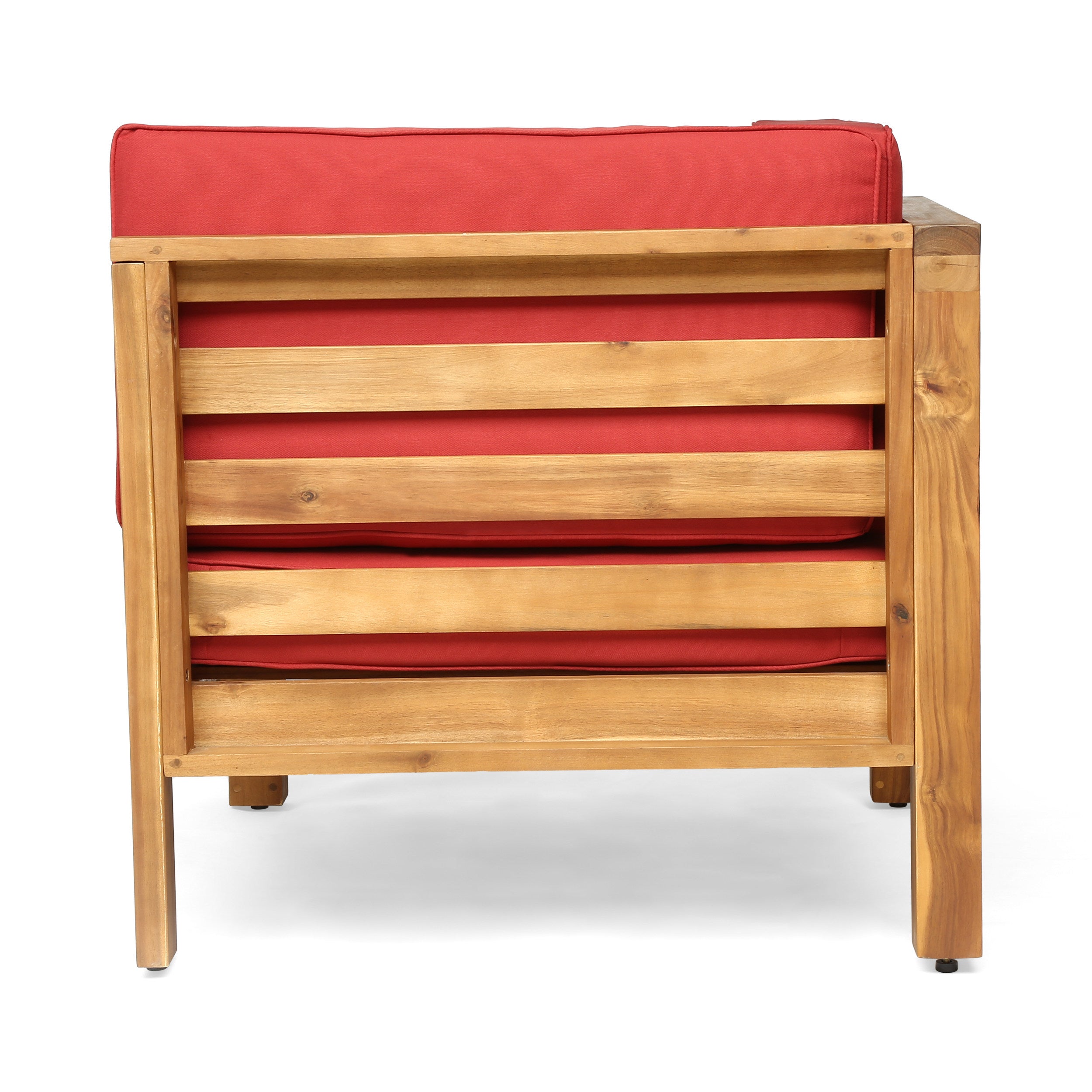 3-Piece Acacia Wood Outdoor Sofa Set