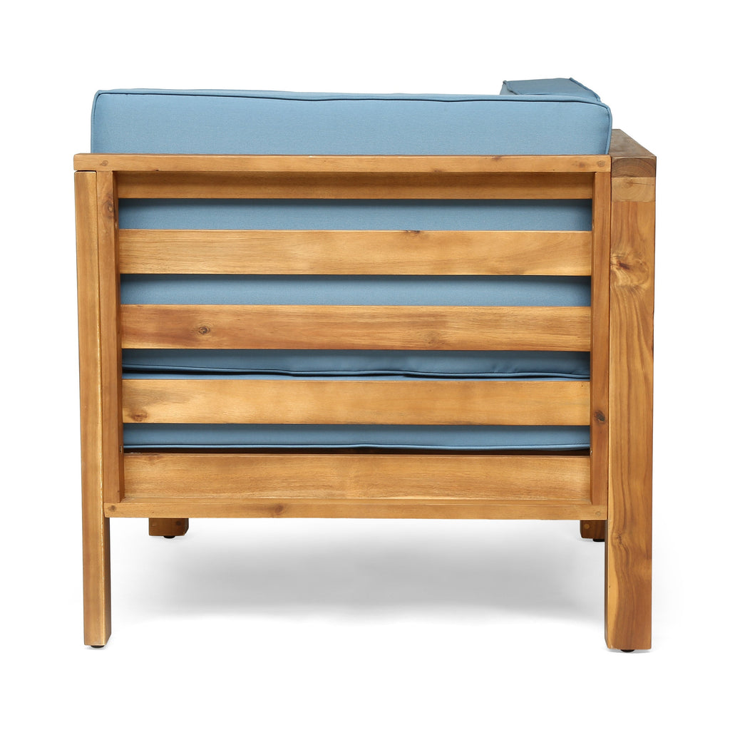 3-Piece Acacia Wood Outdoor Sofa Set