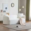 82" Curved Boucle Sofa