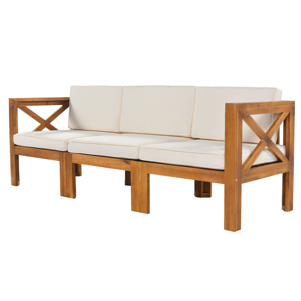5-Piece Acadia Wood Outdoor Sectional Sofa Set