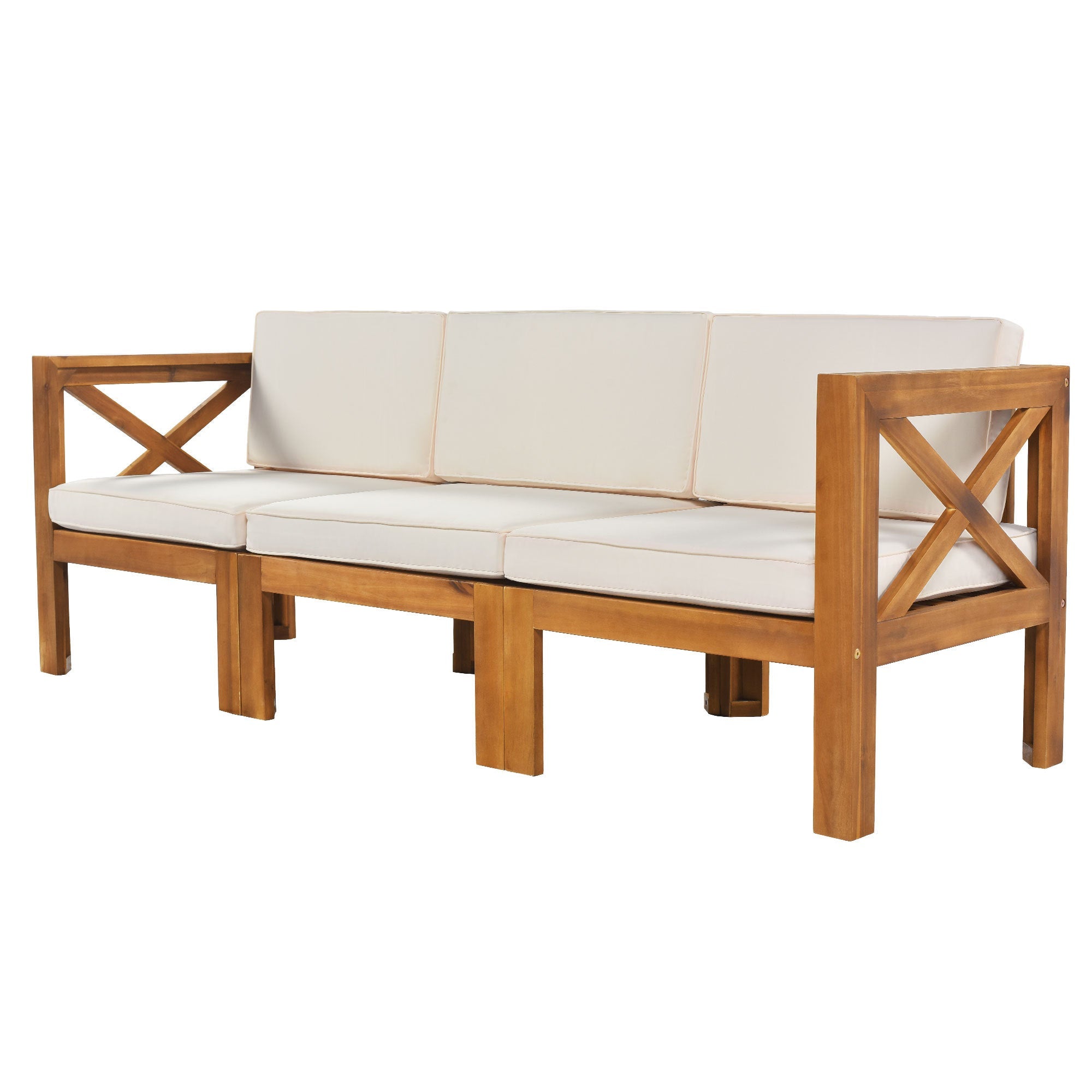 5-Piece Acadia Wood Outdoor Sectional Sofa Set