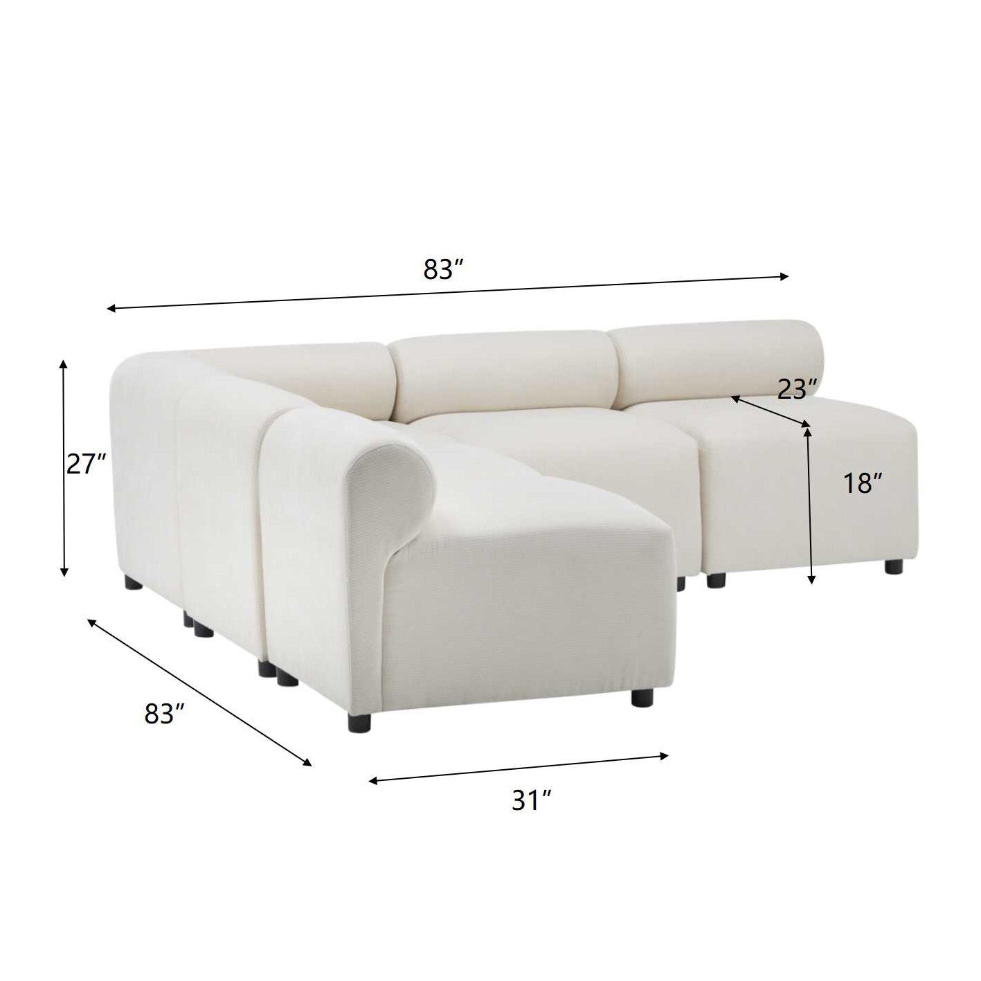 Modular Chenille Sofa
