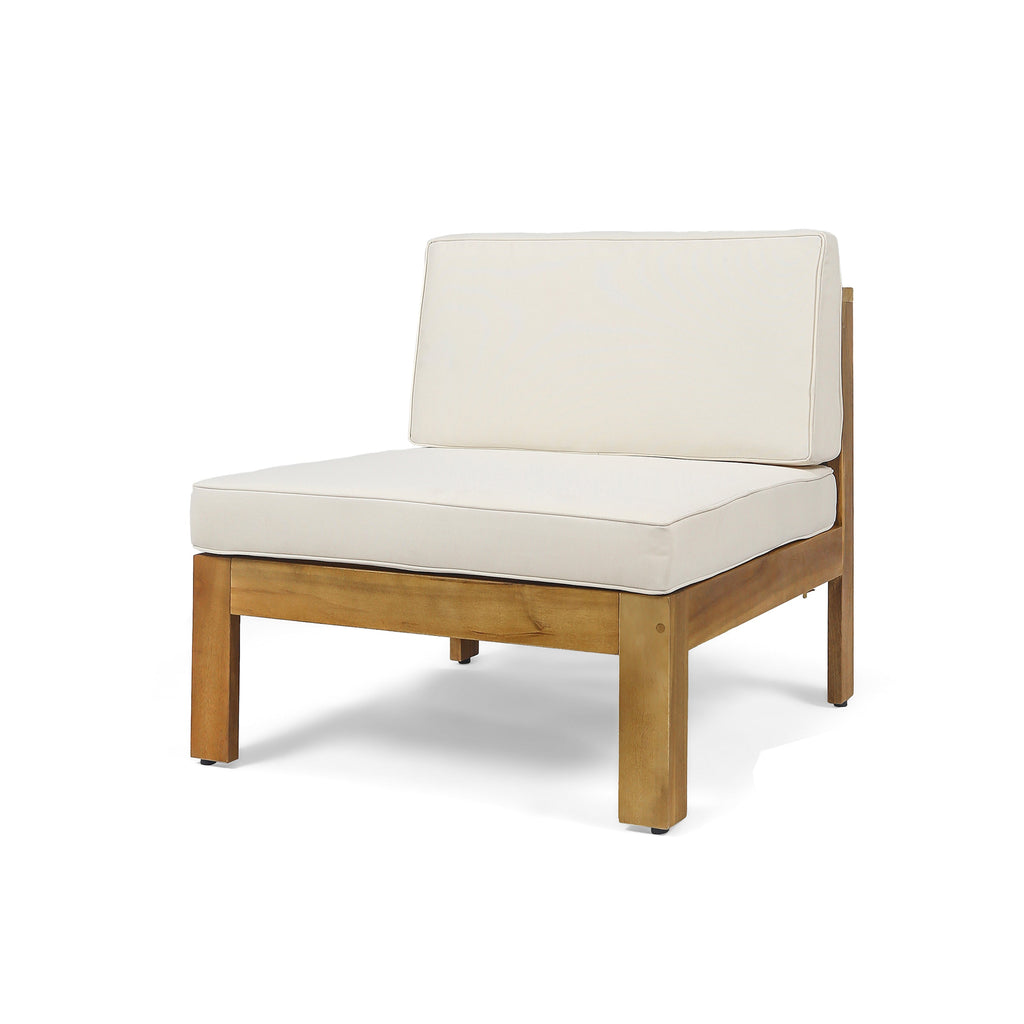 Acacia Wood L-Shaped Outdoor Sofa Set