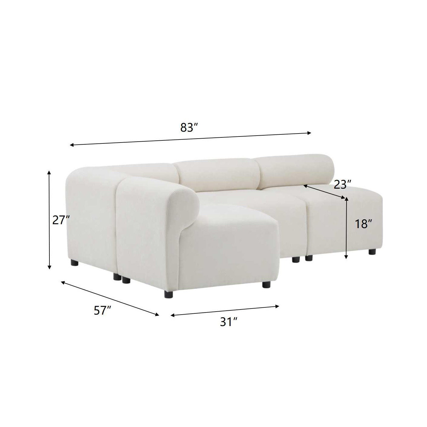 Modular Chenille Sofa